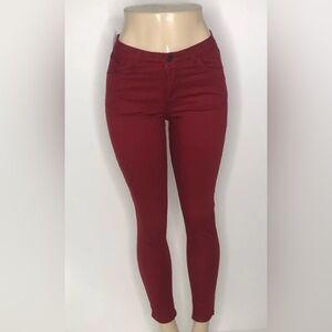 Opal Jeans Sz 5/6 Skinny Red Burgundy Stretch Women's